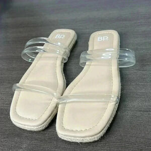 BP Viola Clear Strap Around Slide in Sandals size 4